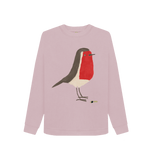 Mauve Printed Sweater Front