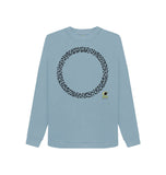 Stone Blue Migrating Birds Jumper