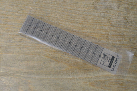 Tail Ruler - 130mm - Clear Plastic - Without End Stop