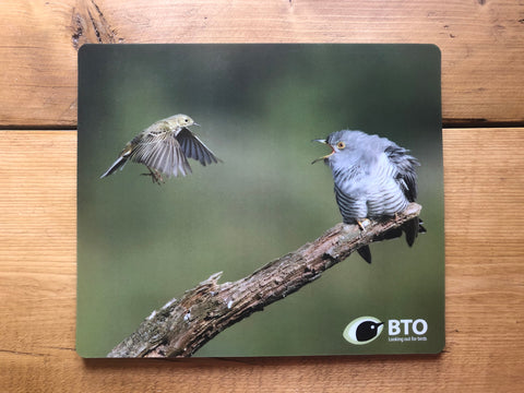 BTO Mouse mat - Cuckoo and Meadow Pipit