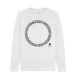 White Migrating Birds Sweater
