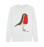 White Robin Sweater
