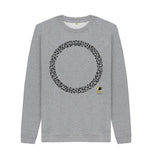 Light Heather Migrating Birds Sweater